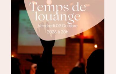 Soirée de louange, le 9/10 à 20h au temple